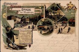 Stade (2160) Fischmarkt Krahn Salztor Hohetor Thorwache Schiffertor 1899 I-II - Sonstige & Ohne Zuordnung