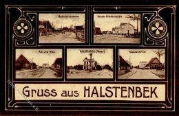 Halstenbek (2083) Bahnhofstraße Friedenseiche Poststraße I-II (Ecken Abgestoßen) - Sonstige & Ohne Zuordnung