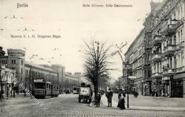 Kreuzberg (1000) Belle Alliance Gneisenaustrasse Straßenbahn Kaserne Des 1. Dragoner Regiments  1908 I-II - Sonstige & Ohne Zuordnung