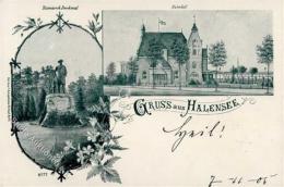 Halensee (1000) Bismarckdenkmal Bahnhof Ganzsache 1905 I-II - Sonstige & Ohne Zuordnung