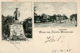 Charlottenburg (1000) Kolonie Grunewald Bismarckdenkmal Sphinx Brücke Fahrrad 1905 I-II (Ecken Leicht Abgesto&szlig - Sonstige & Ohne Zuordnung
