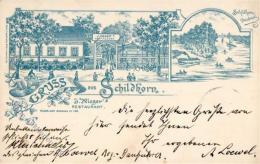 BERLIN-SCHILDHORN (1000) - Restaurant J.Rieger - Frühes Federlitho 1896! I-II - Sonstige & Ohne Zuordnung