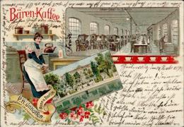 Berlin (1000) Lesesaal Potsdam Sans Souci Bären Cafe 1899 I-II (Ecken Leicht Abgestoßen) - Sonstige & Ohne Zuordnung