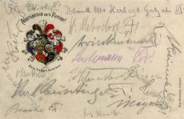 Studentika Göttingen Alemannia Sei's Panier Prägedruck 1909 I-II - Schulen