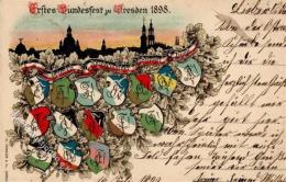 Studentika Dresden Erstes Bundesfest 1899 I-II (fleckig) - Schulen