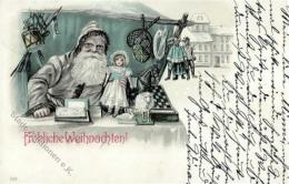 SCHACH - Weihnachtslitho - Weihnachtstand Mit Spielzeug Und SCHACHBRETT, 1906 I-II Jouet - Chess