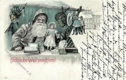 SCHACH - Weihnachtslitho - Weihnachtstand Mit Spielzeug Und SCHACHBRETT, 1906 I-II Jouet - Ajedrez