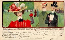 Schützenfest Dresden (O8000) Künstlerkarte 1900 I-II - Shooting (Weapons)