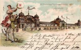 NÜRNBERG - XII. DEUTSCHES BUNDESSCHIESSEN 1897 - Schiesshalle I-II - Schieten (Wapens)