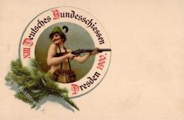 DRESDEN -  13. DEUTSCHES BUNDESSCHIESSEN 1900 Mit S-o I - Shooting (Weapons)