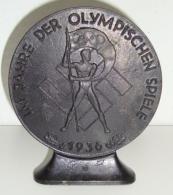 Olympiade 1936 Berlin Tischrelief Bronze Ø 11,5 Cm I-II - Olympische Spiele