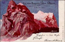 Berggesichter Sign. Hansen Die Hohen Bergriesen Wellhorn Und Wetterhorn I-II Face à La Montagne - Andere & Zonder Classificatie