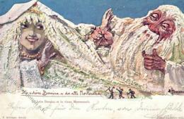 Berggesicht Sign. Hansen Die Schöne Bernina Und Der Alte Morteratsch Künstlerkarte 1897 I-II - Otros & Sin Clasificación