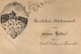 Vorläufer Schlos Biedenkopf Neujahr  1883 I-II (fleckig) Bonne Annee - Ohne Zuordnung