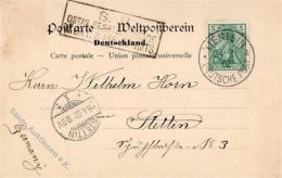 Kolonien Kiautschou Tientsin Deutsche Post 24.2.02 U. S. B. Ostas. Besatz. Brigade N. Bat. 3. Inf.Regiments Rs Chinesisc - Ohne Zuordnung