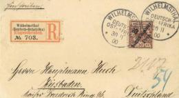 Kolonien Deutsch-Ostafrika 5 Pfg. Krone/Adler Stpl. Wilhelmsthal 30.11.00 R-Brief I-II Colonies - Ohne Zuordnung