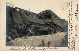 Eisenbahn Allensbach (7753) Zugunglück Beim Kloster Hegne Foto AK 1900 I-II (fleckig) Chemin De Fer - Trenes