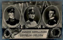 Zeppelin Gefallene Zeppelin Helden Peterson, Schramm U. Mathy  Foto AK I-II Dirigeable - Airships