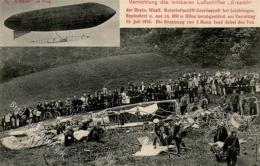 Ballon Erbsloh Im Flug Und Nach Dem Unglück 1910  I-II - Luchtballon