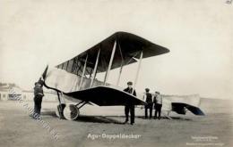 Sanke, Flugzeug Nr. Ohne Ago Doppeldecker Foto AK I- Aviation - Andere & Zonder Classificatie