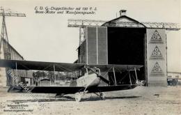 Sanke, Flugzeug Nr. 436 L. V. G. Doppeldecker Mit 150 PS Benz Motor U. Maschinengewehr Foto AK I- Aviation - Sonstige & Ohne Zuordnung