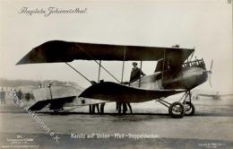 Sanke, Flugzeug Nr. 211 Kanitz Auf Union Pfeil Doppeldecker Flugplatz Johannosthal Foto AK I- Aviation - Other & Unclassified