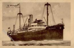 Schiff D. Minden Nordd. Lloyd Bremen Ansichtskarte I-II (Marke Entfernt) Bateaux Bateaux - Other & Unclassified
