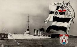 Schiff Kreuzer WK I SMS Graudenz Foto-Karte I-II Bateaux Bateaux - War 1914-18
