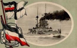 Marine - Galerie SMS Deutschland Schwarz-Weiß-Rot 1910 I-II - Guerre 1914-18