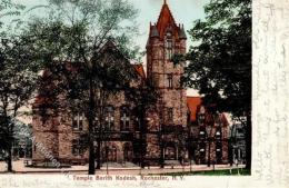 Synagoge Rochester USA 1905 Ansichtskarte I-II (Bug) Synagogue - Judaika