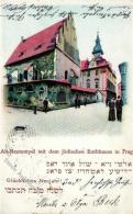 Synagoge Prag  Tschechien Alt-Neutempel Mit Rathaus I-II (fleckig) Synagogue - Judaika