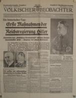 Buch WK II 1 Zeitung Völkischer Beobachter 1933 II (gelocht) Journal - Weltkrieg 1939-45