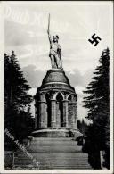 WK II Aufgehende Sonne Hermanns Denkmal Teuteburger Wald Foto-Karte I-II - War 1939-45