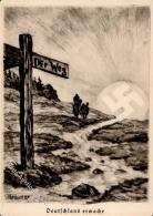 DEUTSCHLAND ERWACHE! WK II - Der WEG Sign. W.Bräuner, Ecken Gestoßen, II - Weltkrieg 1939-45