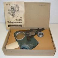 WK II Volksgasmaske VM 40 Im Originalen Karton, Maske Und Filter, Mit Alters- Und Gebrauchsspuren, Filter Und Maske Mit - Weltkrieg 1939-45