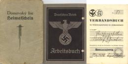 WK II Reichenberg Altharzdorf Familiennachlaß Div. Dokumente II - War 1939-45