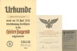 WK II Lot Mit über 30 Unterlagen Dokumenten Propagandamaterial Fotos Uvm. I-II - Weltkrieg 1939-45