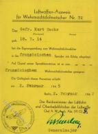 WK II Dokumente Luftwaffen Ausweis Für Wehrdolmetscher I-II - Weltkrieg 1939-45