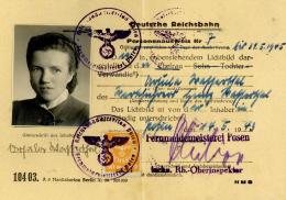 WK II Dokumente Deutsche Reichsbahn Personenausweis I-II - Weltkrieg 1939-45