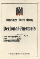 WK II Dokumente - DRK-Oberhelferin Ausweis Mit Beitragsmarke 1944-1945 Und Lichtbild I - Weltkrieg 1939-45