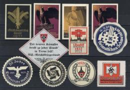 Vignette WK II Lot Mit 11 Stück Auf Steckkarte I-II - Weltkrieg 1939-45