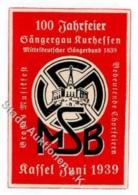 Vignette WK II 100 Jahrfeier Sängergau Kurhessen I-II - Weltkrieg 1939-45