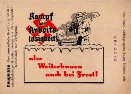 RAD - Klapp-Prop-Karte Kampf Der Arbeitslosigkeit Nürnberg 1934" I-II WK II" - Weltkrieg 1939-45