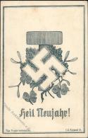HAKENKREUZ WK II - NSDAP-Vorläufer HEIL NEUJAHR! Sign. 1921 I-II - Weltkrieg 1939-45