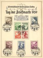 WHW Propaganda Philatelie Tag Der Briefmarke 9 Marken Mit Stempel Berlin S016 1939 I-II - Guerre 1939-45