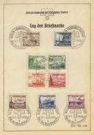WHW Propaganda Philatelie Tag Der Briefmarke 9 Marken Mit Stempel Berlin Fahrendes Postamt 1938 II (fleckig) - Oorlog 1939-45