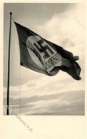 Reichsarbeitsdienst Fahne WK II Foto AK I-II - Guerre 1939-45
