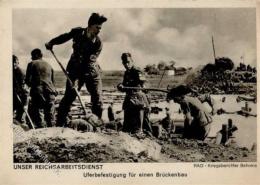 RAD Unterbefestigung Füt Einen Brückenbau WK II  I-II - Oorlog 1939-45