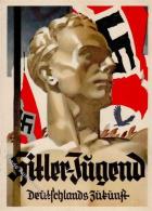 WK II HJ Hitler-Jugend Deutschlands Zukunft Künstler-Karte I-II (Eckbug) - Oorlog 1939-45