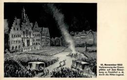 HITLERJUGEND FRANKFURT/Main WK II - Verbrennung D. Grenzpfähle A.d. Römerberg 12.1.1933 Durch Die HJ I - Guerra 1939-45